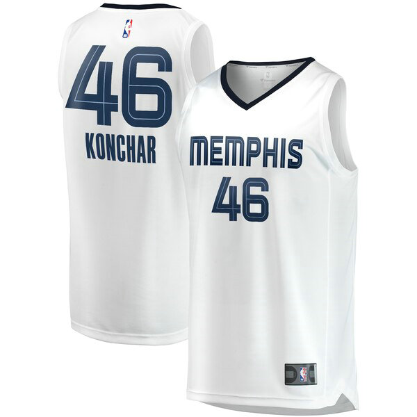 Maillot nba Memphis Grizzlies Association Edition Homme John Konchar 46 Blanc